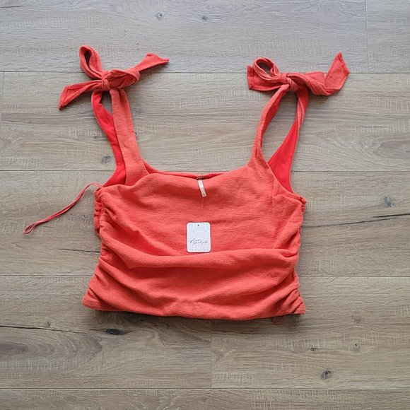 NWT Free People Boulevard Tank in Guava Berry size XL - Picture 5 of 8